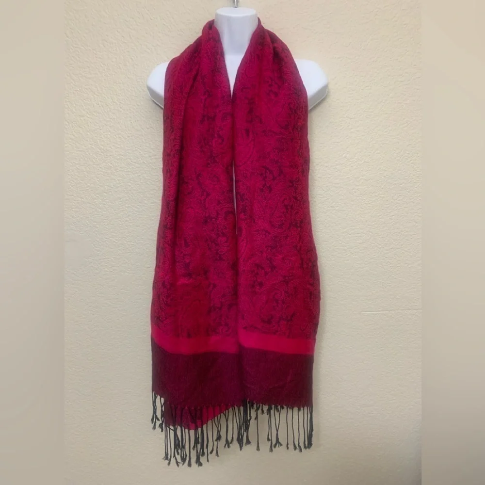 CASHMERE & SILK Blend Shawl Scarf OS